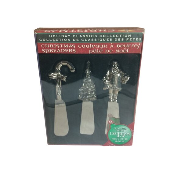 Set Of 3 Holiday Classic Collection-Christmas Spreaders-Candy Cane/Tree/Santa - Picture 1 of 8